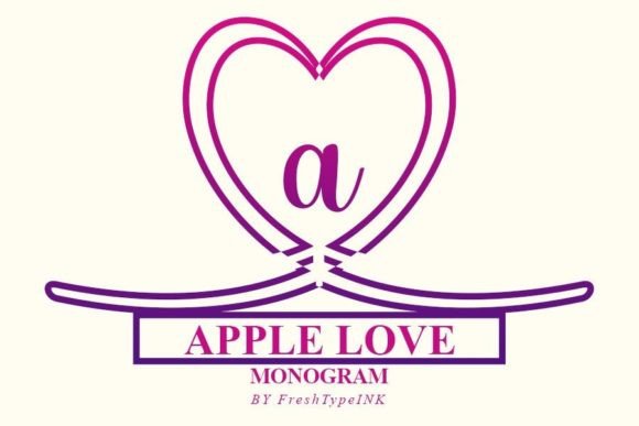 Apple Love Monogram Font
