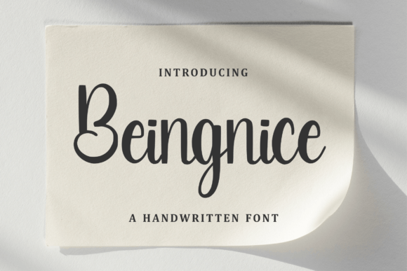 Beingnice: A Handwritten Font for Impactful Design