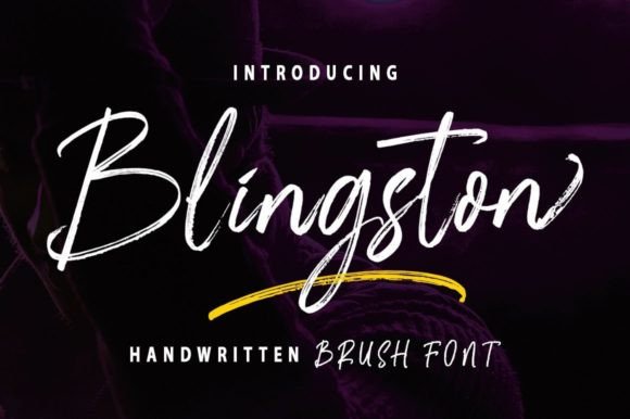 Blingston: A Friendly Handwritten Font