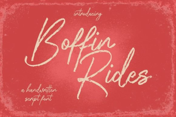 Boffin Rides: A Bold Script Font for Web Design
