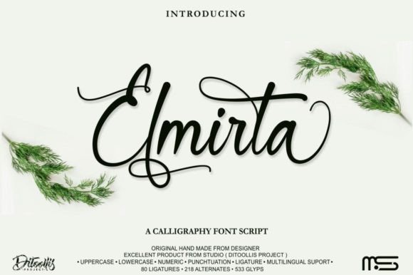 Elmirta: A Modern Script Font for Editorial Design
