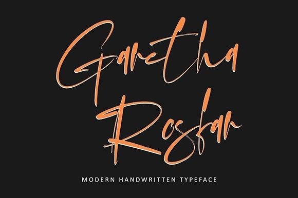 Garetha Rosfar: A Handwritten Font for Web Design