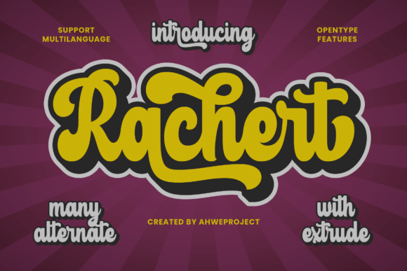 Rachert: A Bold 70s-Inspired Font