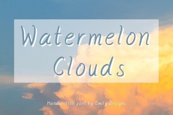 Watermelon Clouds Font for Web Design